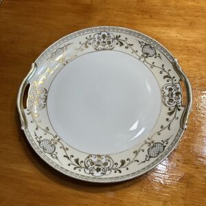 Noritake Nippon Hand Painted Decorative Handled Serving Plate Vintage